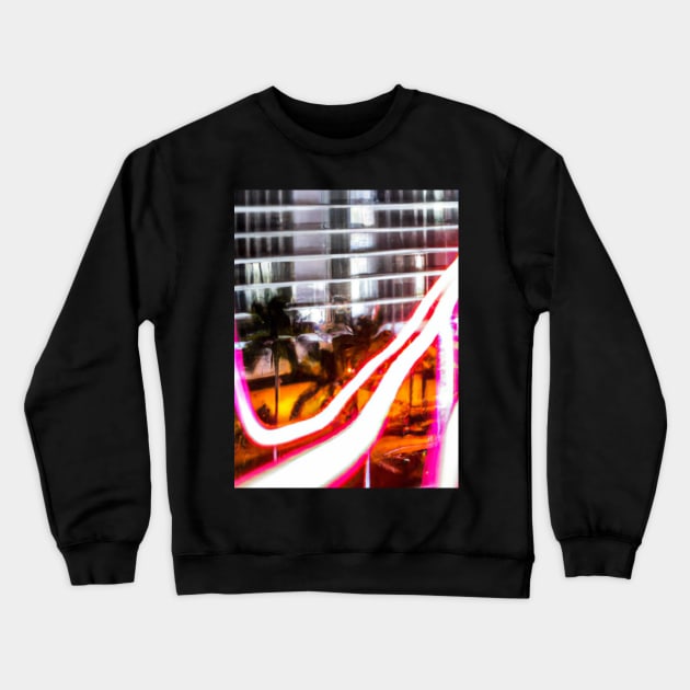 Miami Neon Night Light Crewneck Sweatshirt by SmartCraftCo